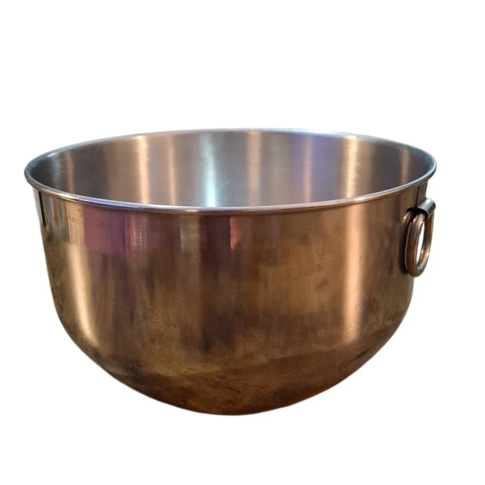 VTG‎ Farberware Stainless Steel Mixing Bowl Double Thumb Rings 2QT 32oz #734